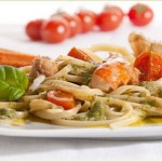 trenettepesto_scampipomodori