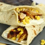 Piadine con pollo e mais