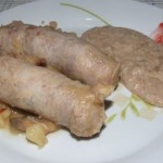 Salsicce castagne e funghi