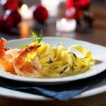 Tagliatelle limone e scampi Tagliatelle limone e scampi