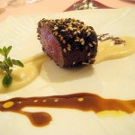 Filetto di capriolo all'uva bianca