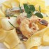 Tagliatelle con menta e gamberi