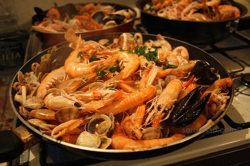 Spaghetti allo scoglio senza preparato surgelato