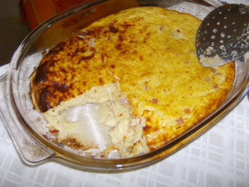 Sformato di patate con prosciutto e formaggio