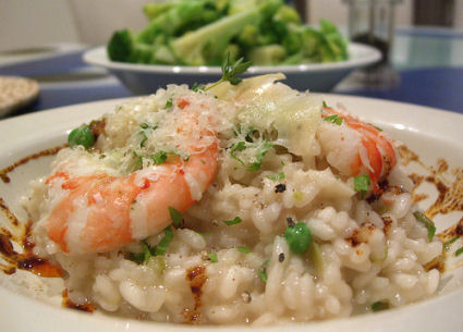 Risotto allo champagne e scampi