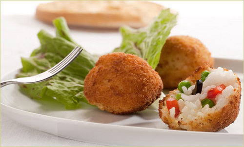 Arancini di riso vegetariani