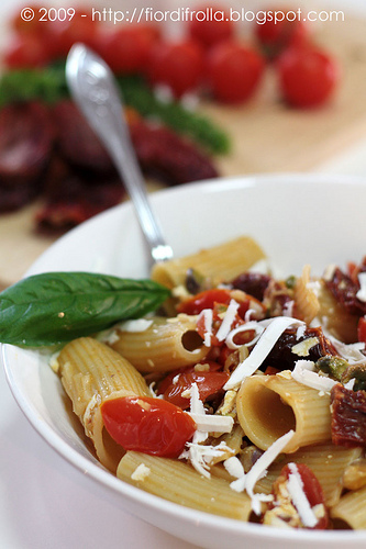 Ricetta paccheri tricolore