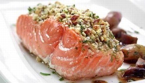 Ricette salmone con crosta di pistacchio