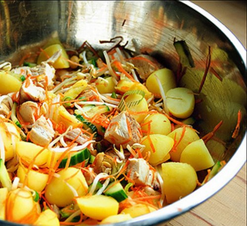 Ricetta insalata di pollo e patate