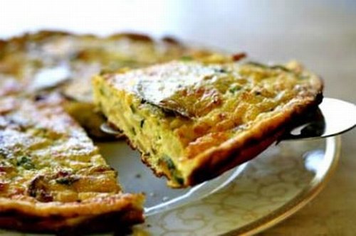 Frittata ai piselli fave e fagiolini