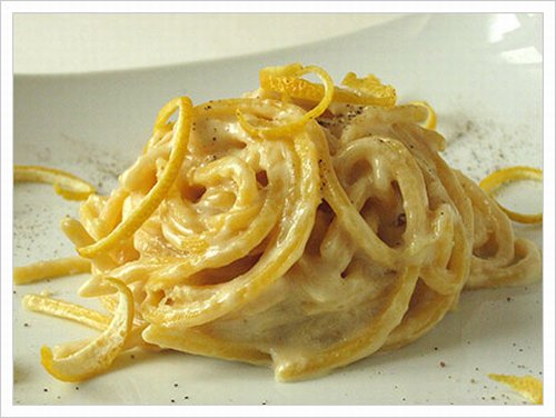 Spaghetti con limone e panna