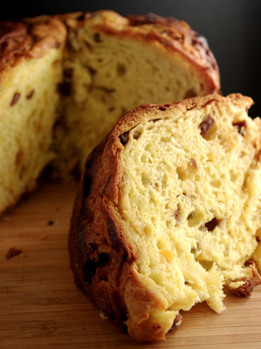 Panettone con zabaione e frutta esotica