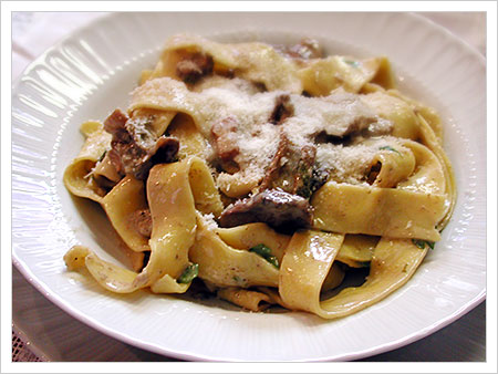 Pasta ai fagioli e ai funghi porcini