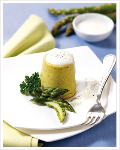 Budino di pane agli asparagi