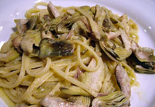 Trenette limone e carciofi