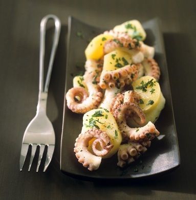 Insalata primavera con patate e polpo