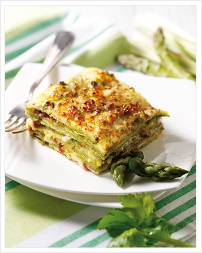 Lasagne vegetariane agli asparagi