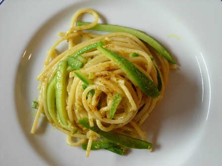 Spaghetti zucchine e prosciutto crudo