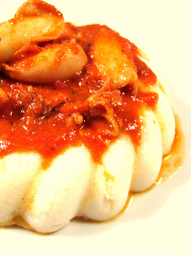 Polenta al sugo di baccalà