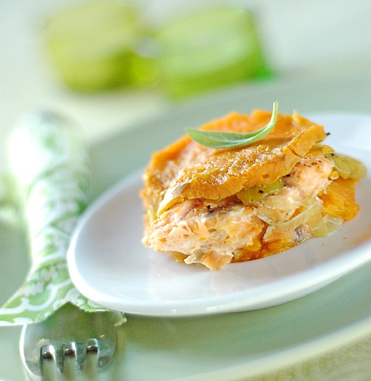 Salmone in crema di porri e panna