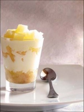 Mousse ricotta e ananas