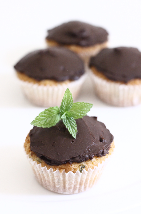 Muffin alla menta con cioccolato