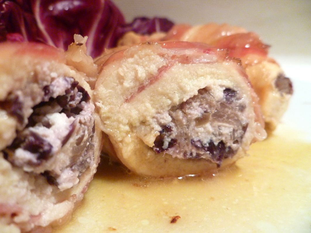 Involtini di pollo al radicchio