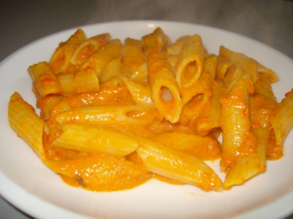 Pennette con crema di peperoni