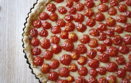 Crostata prosciutto cotto e pomodori