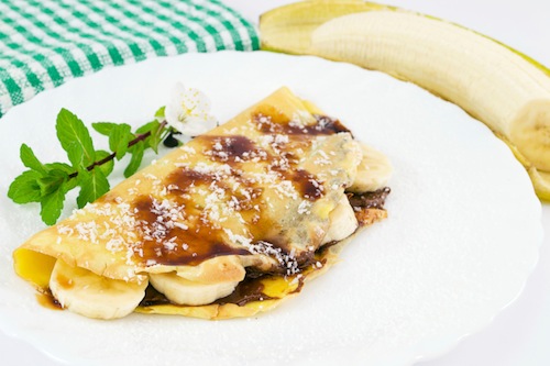 Crespelle con banane alla cannella 