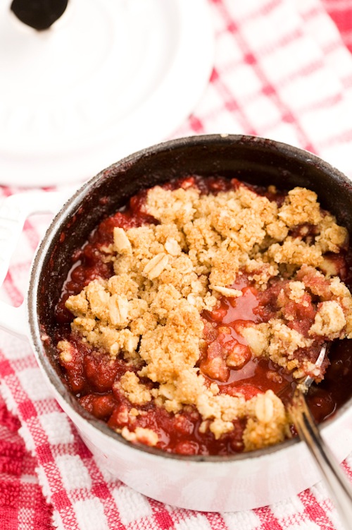 Crumble di fragole e arance 