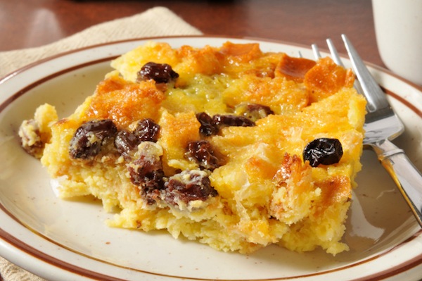 Budino di pane con uvetta 