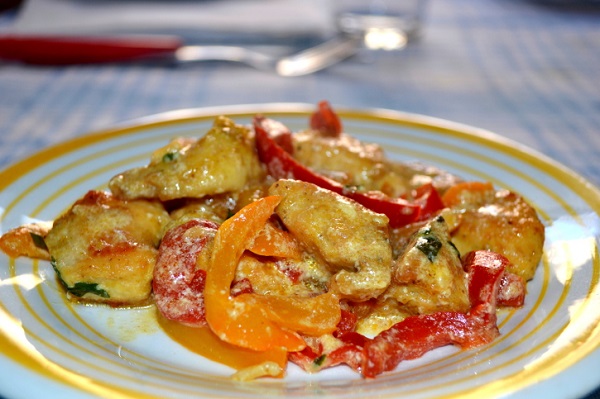 Petto di pollo con peperoni