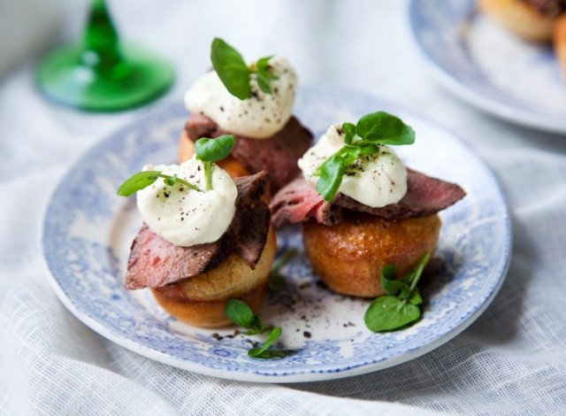 Roast beef su mini Yorkshire Pudding