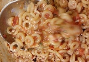 Anellini risottati con ragù di polipo e pecorino