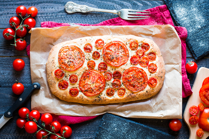 Focaccia con pomodorini