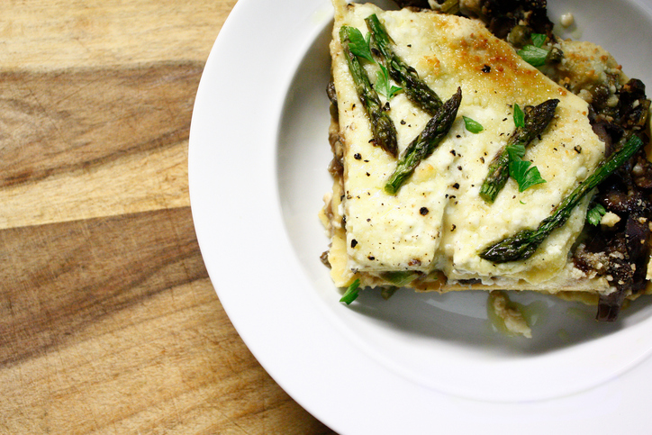 Lasagne al forno con asparagi e uova