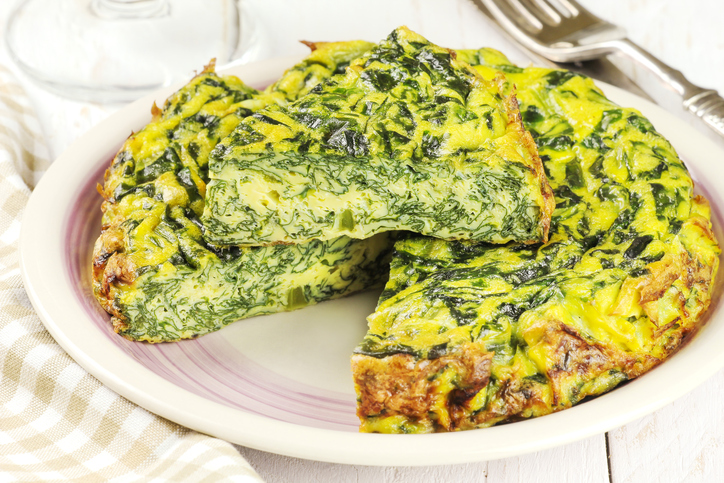 Frittata al forno con spinaci light