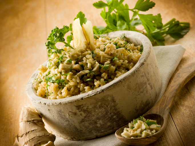 Risotto allo zenzero e rosmarino