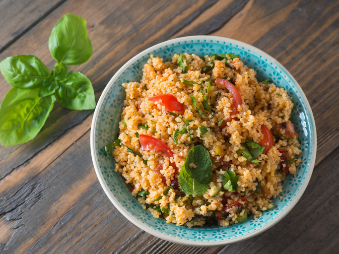 Cous cous con pesce spada e melanzane