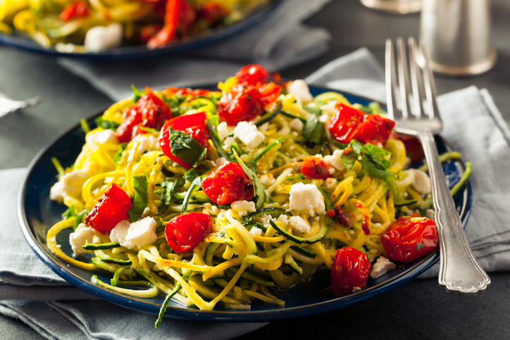 Spaghetti alle zucchine e pomodorini